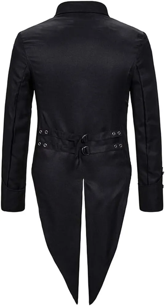 Mens Vintage Tuxedo Gothic Tailcoat Swallowtail Suit Jacket Party Show Tux Dress Coat Banquet Prom Blazer Jackets