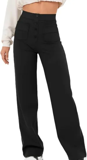 Miracharm Pants, Puliam Pants for Women, FlexiPants - Women's Casual High Waist Stretch Multiple Pockets Trousers