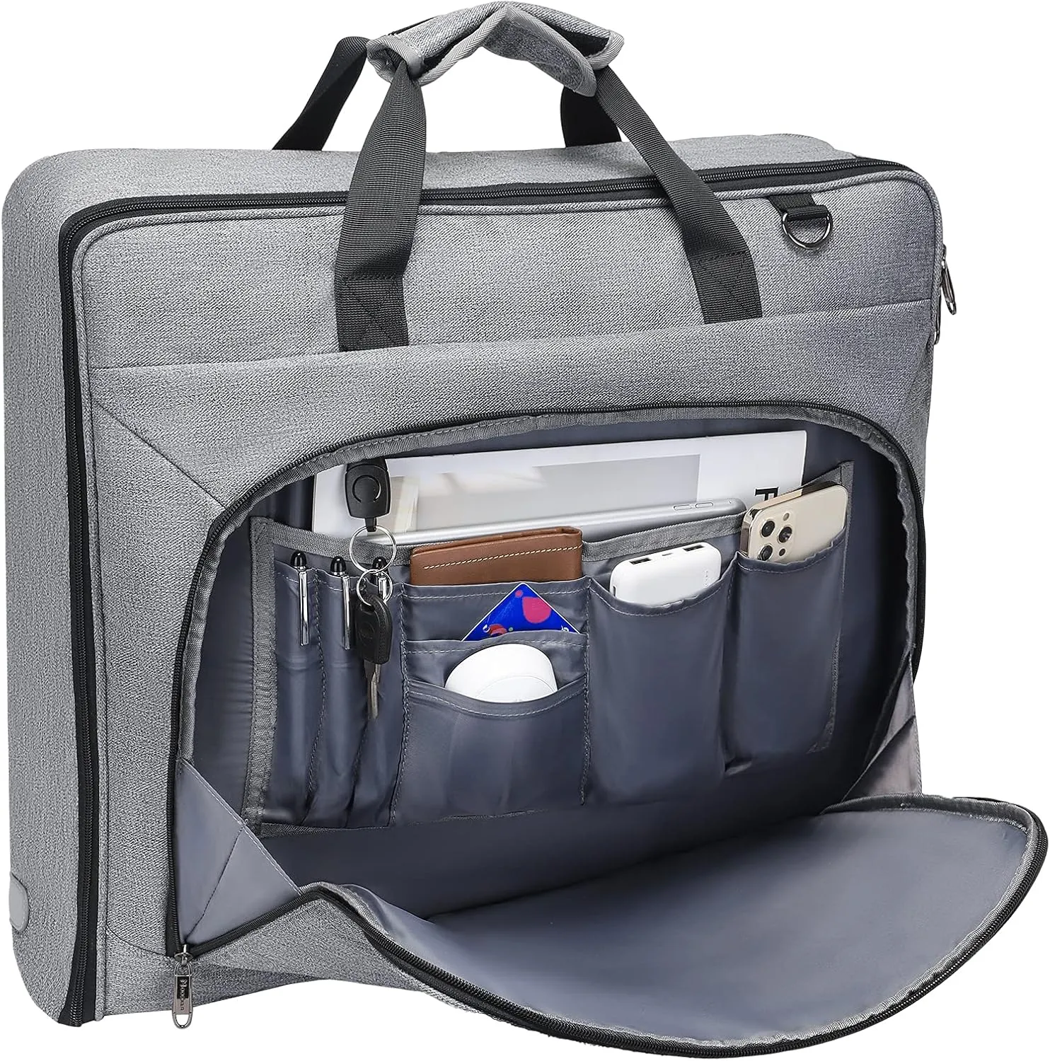 Modoker Suit Luggage Garment Bag with Shoulder Strap, Suit Carry on Bag Hanging Suitcase Garment Bags for Men Women Business Travel