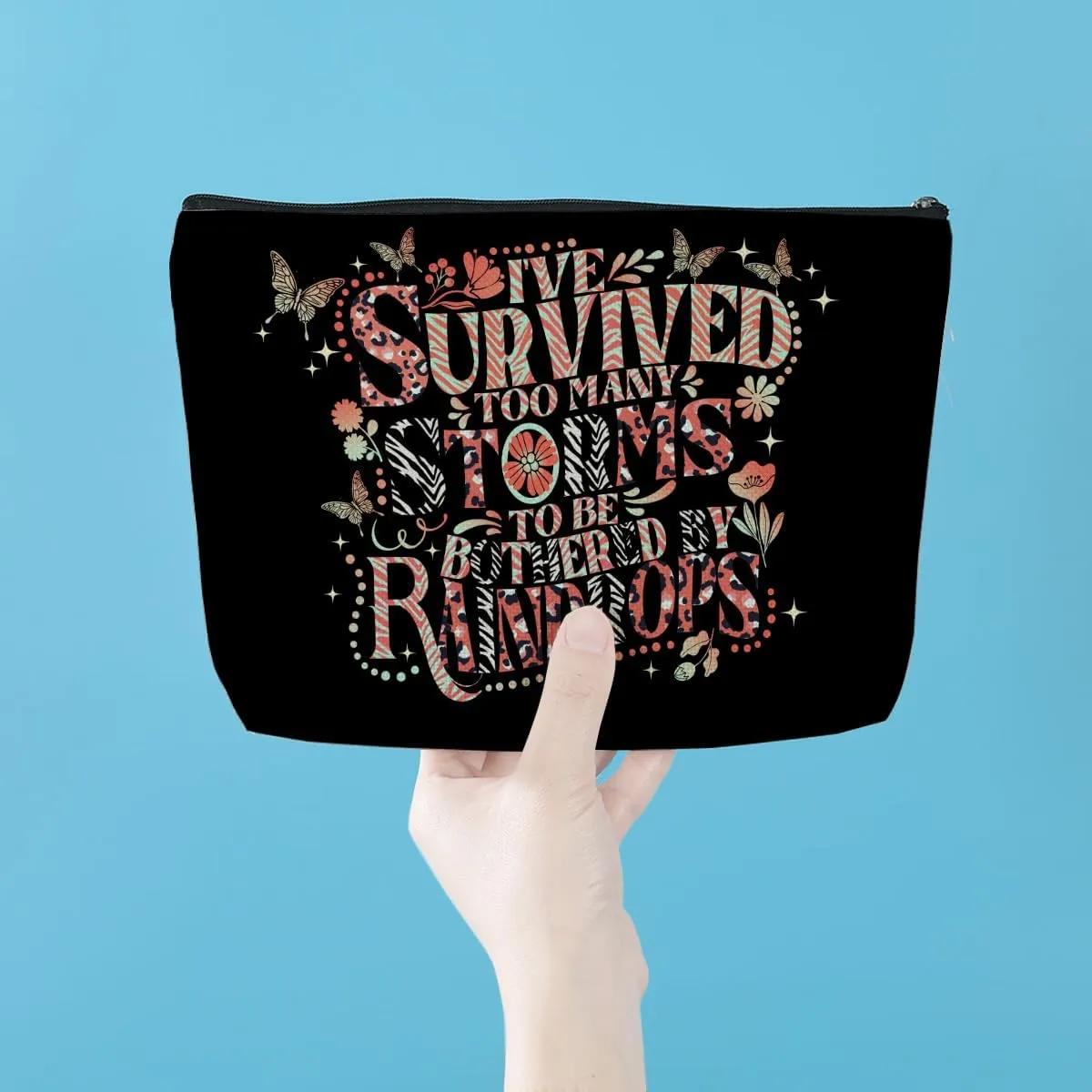 Motivational Gifts Makeup Bag Cosmetic Bag Encouragement Inspirational Gifts for Women Girls Teachers Mom Boss Lady Best Friends Sisters Christmas Graduation Birthday Gifts Travel Toiletry Bag