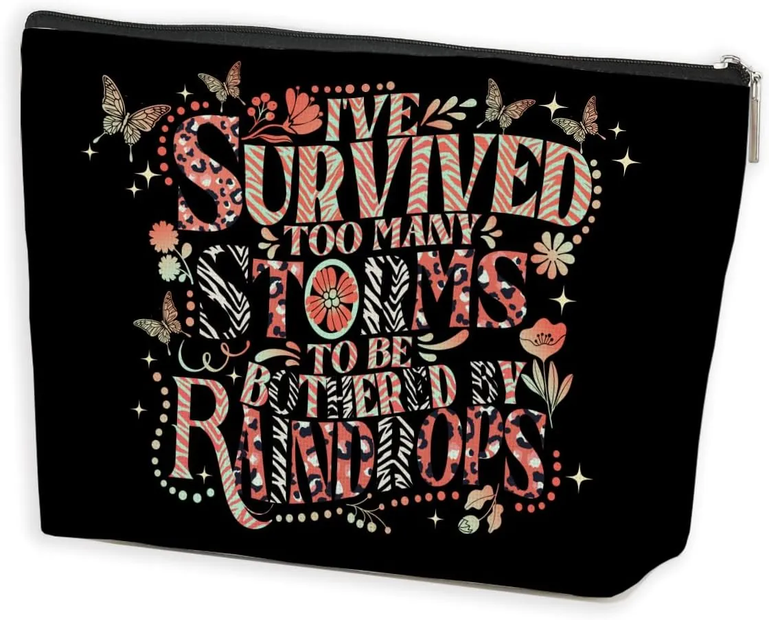 Motivational Gifts Makeup Bag Cosmetic Bag Encouragement Inspirational Gifts for Women Girls Teachers Mom Boss Lady Best Friends Sisters Christmas Graduation Birthday Gifts Travel Toiletry Bag
