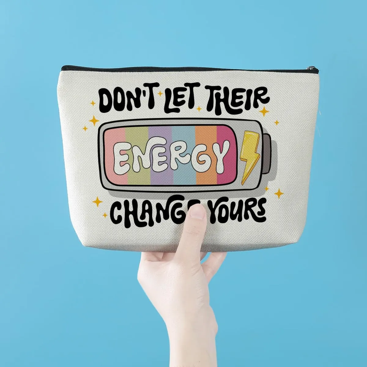 Motivational Makeup Bag Self Love Cosmetic Bag Positive Affirmations Inspirational Gifts for Women Girls Best Friends Bestie Daughter Sisters Mom Christmas Birthday Gifts Travel Toiletry Bag
