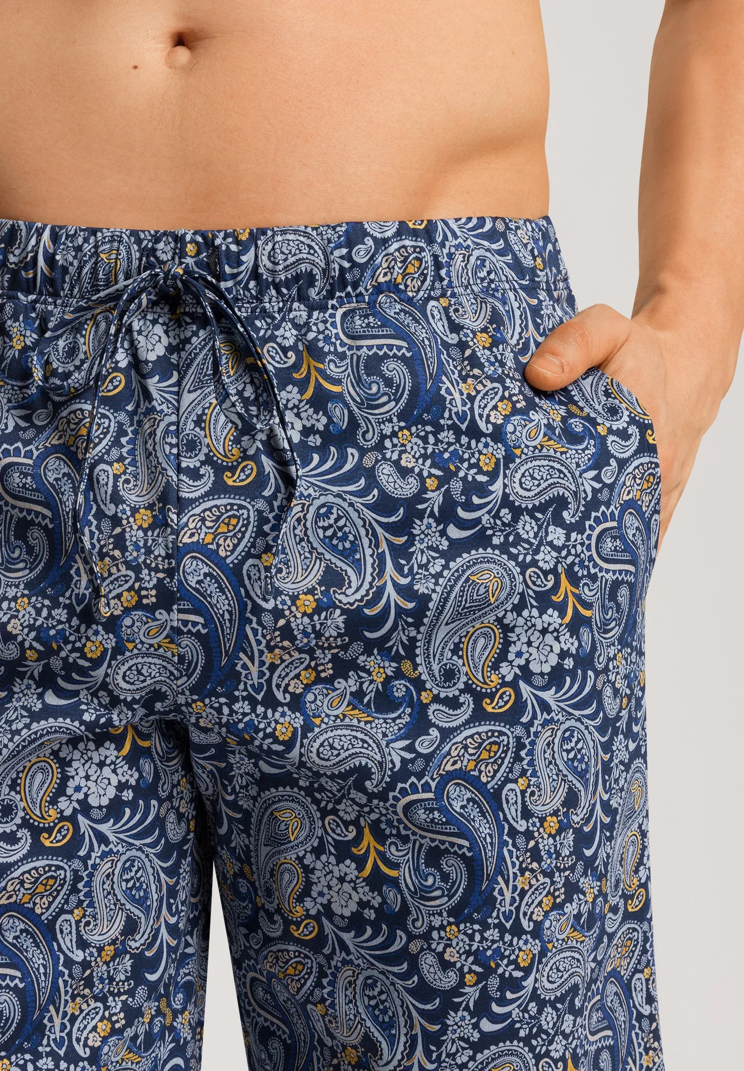 Night And Day Cotton Drawstring Shorts | Aquarelle Paisley 75513-2884