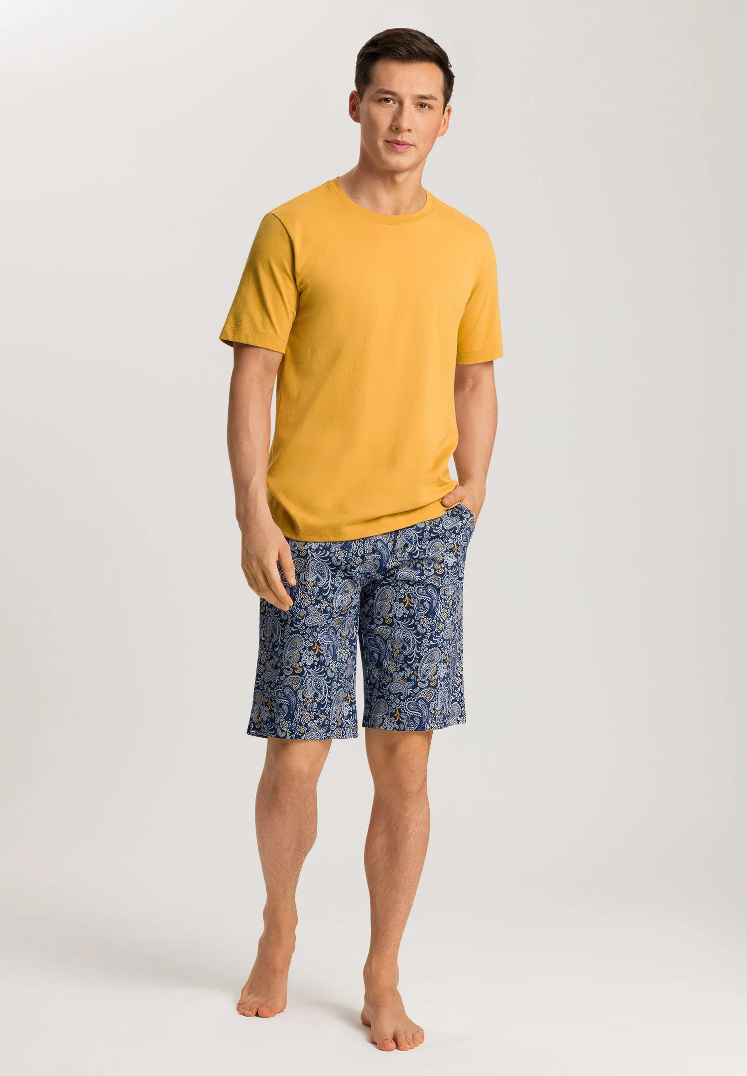 Night And Day Cotton Drawstring Shorts | Aquarelle Paisley 75513-2884