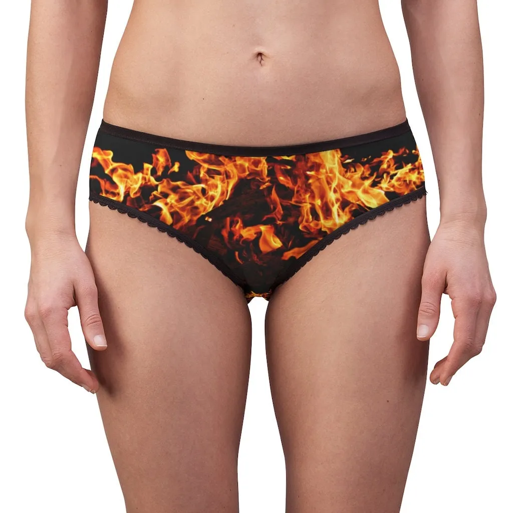 On Fire Flames Bikini Underwear,Gift for Her/Girlfriend/Aunt/Birthday/Thanksgiving/Graduation/Christmas/Valentine/Halloween/Funny Gift