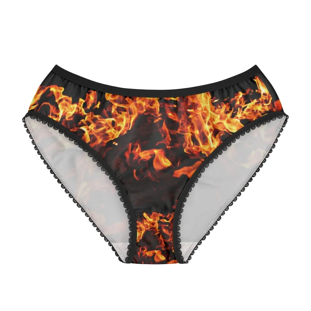 On Fire Flames Bikini Underwear,Gift for Her/Girlfriend/Aunt/Birthday/Thanksgiving/Graduation/Christmas/Valentine/Halloween/Funny Gift