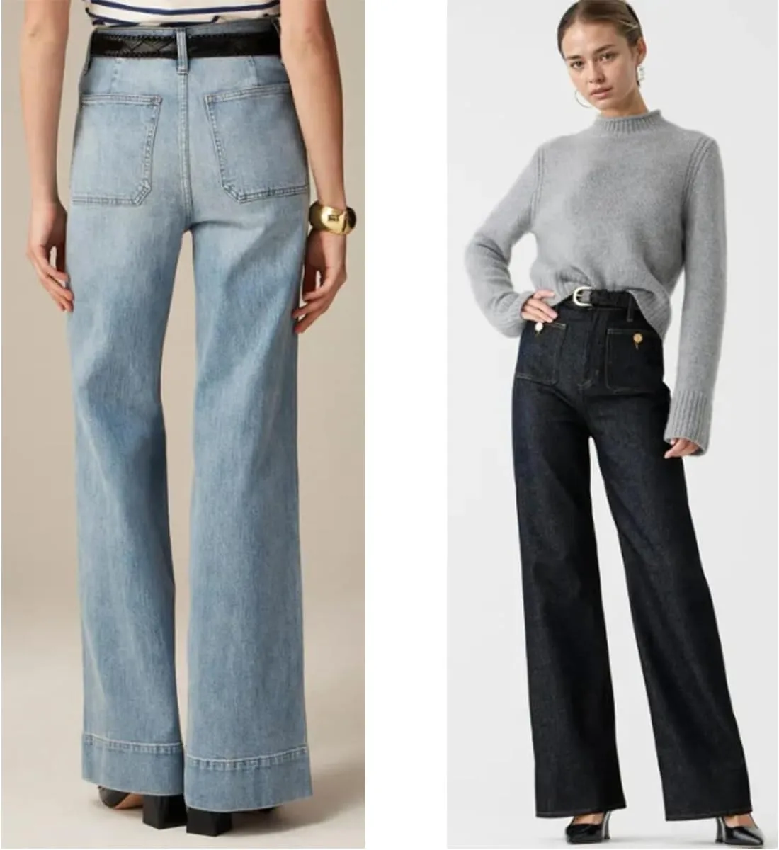 Oprah's Favorite - Tummy Control Sailor Wide Leg Trouser,Chiccurva Wide Leg Jeans, Oprah's Favorite Jeans