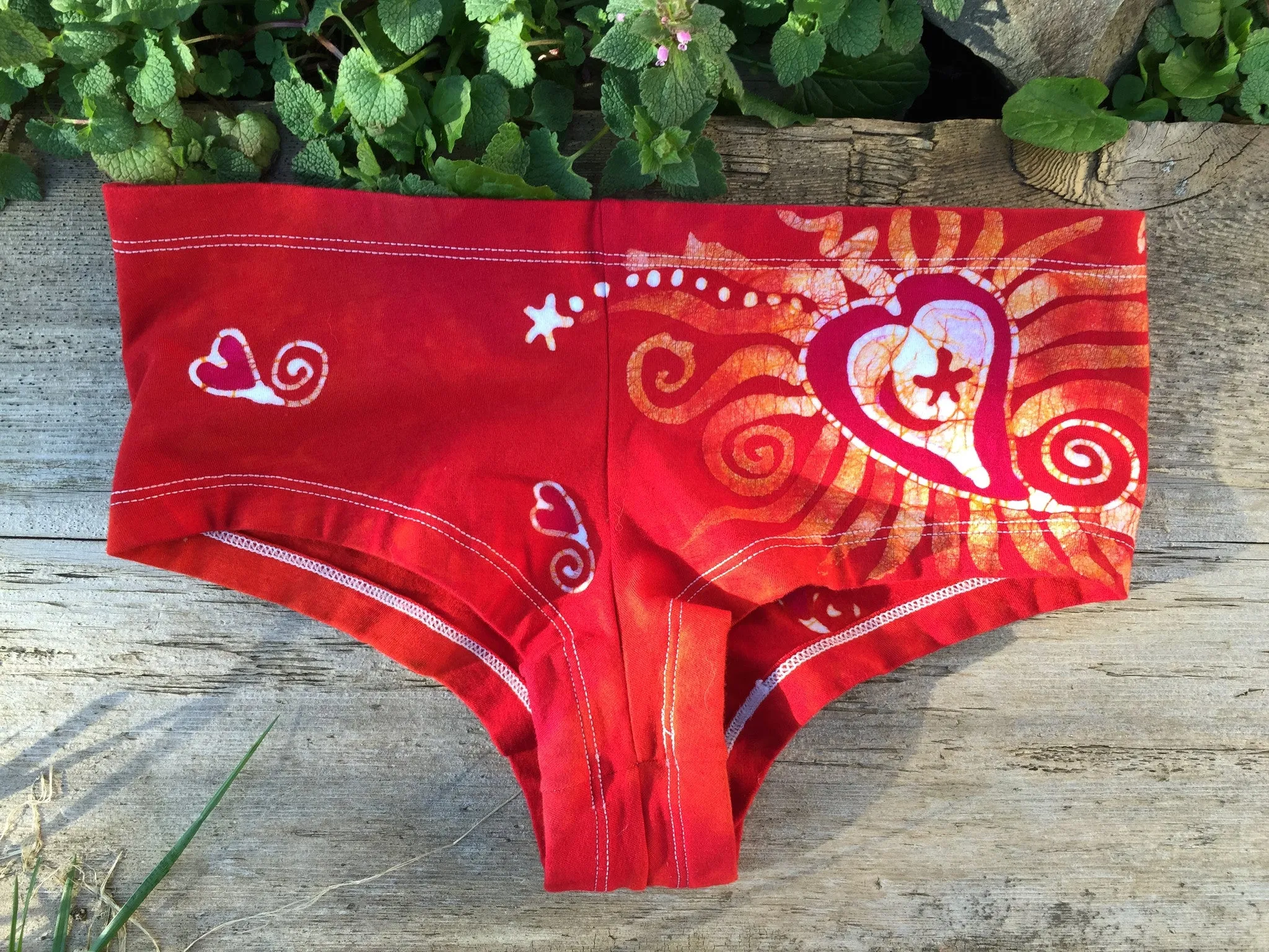 Orange Crush Batik Boyshort Undies - Size Small