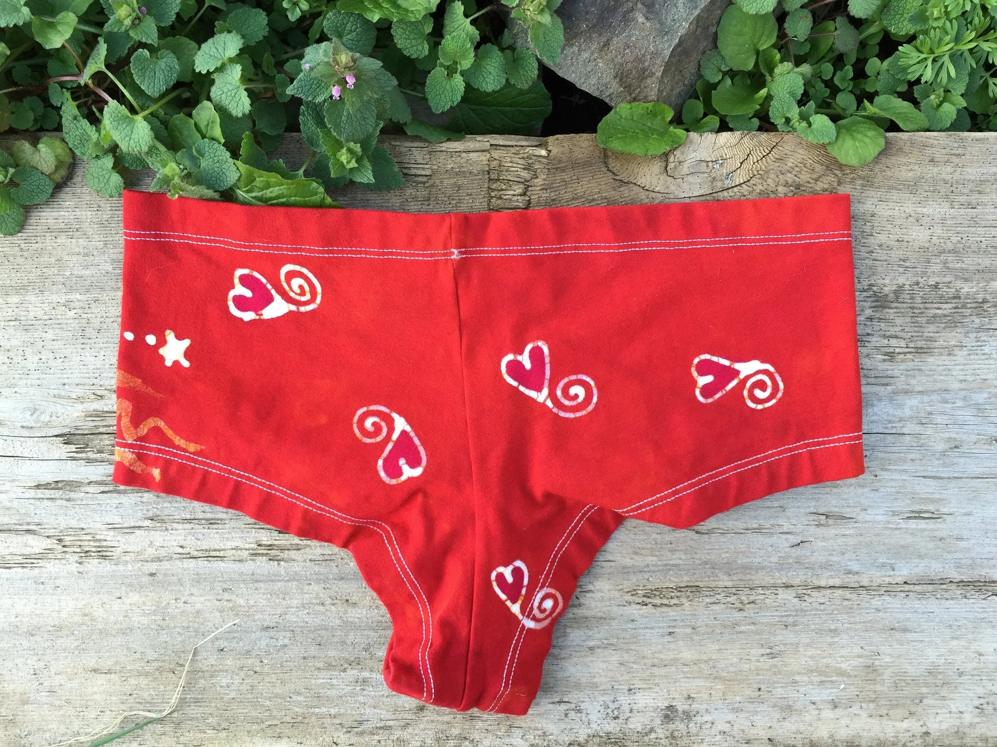 Orange Crush Batik Boyshort Undies - Size Small