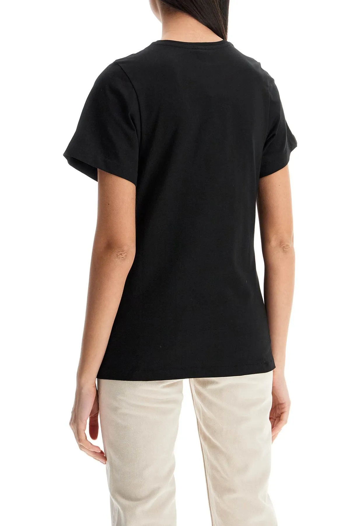 organic cotton t-shirt curved seams black 211 439 770 BLACK