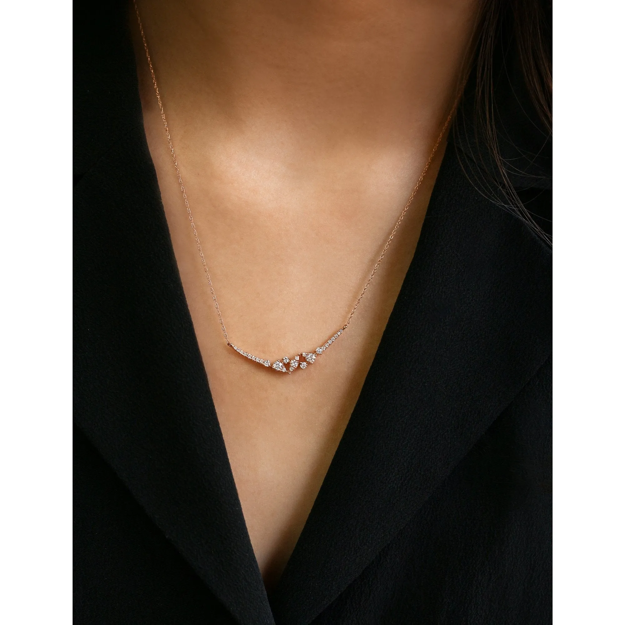 Orion Lab Diamond Boomerang Necklace
