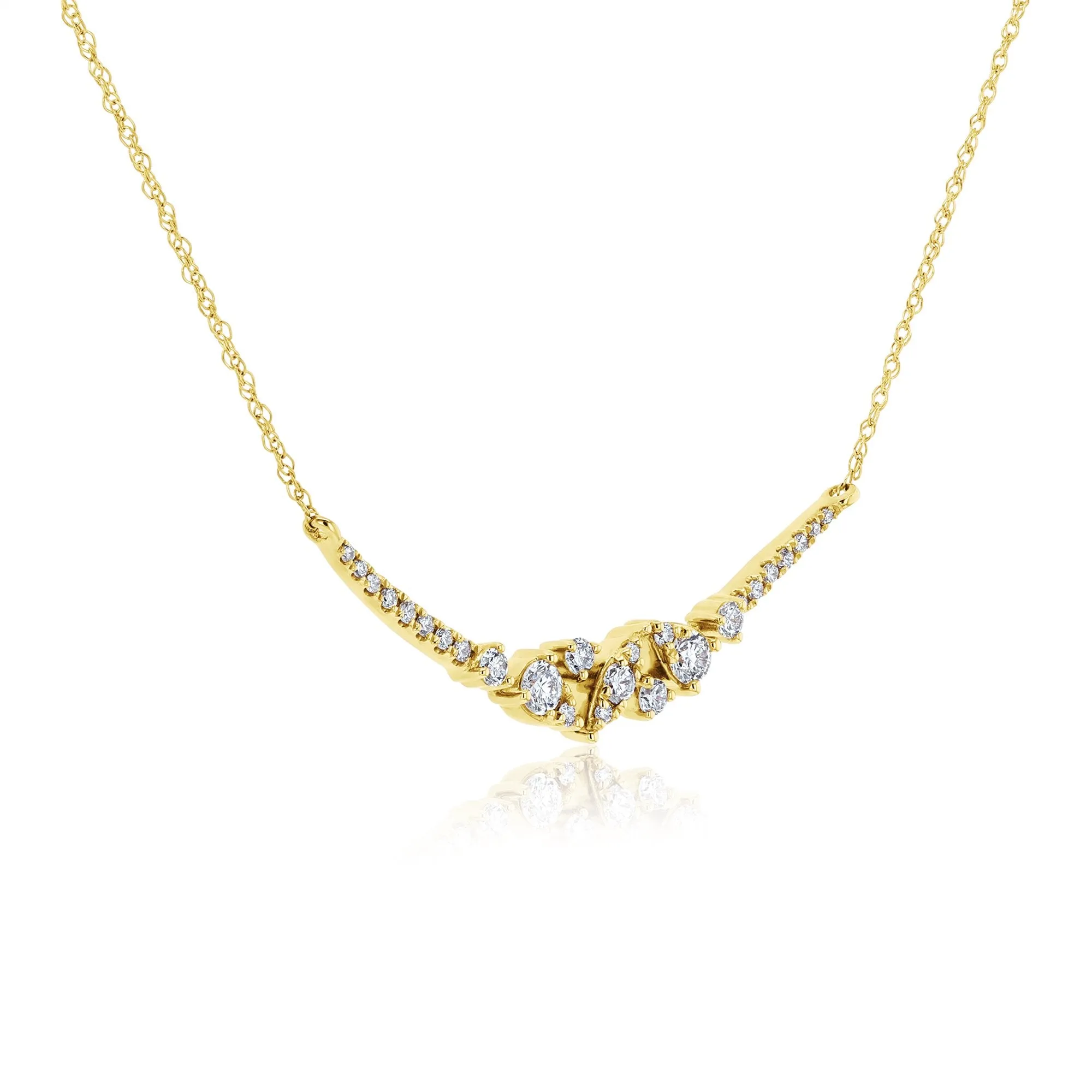 Orion Lab Diamond Boomerang Necklace