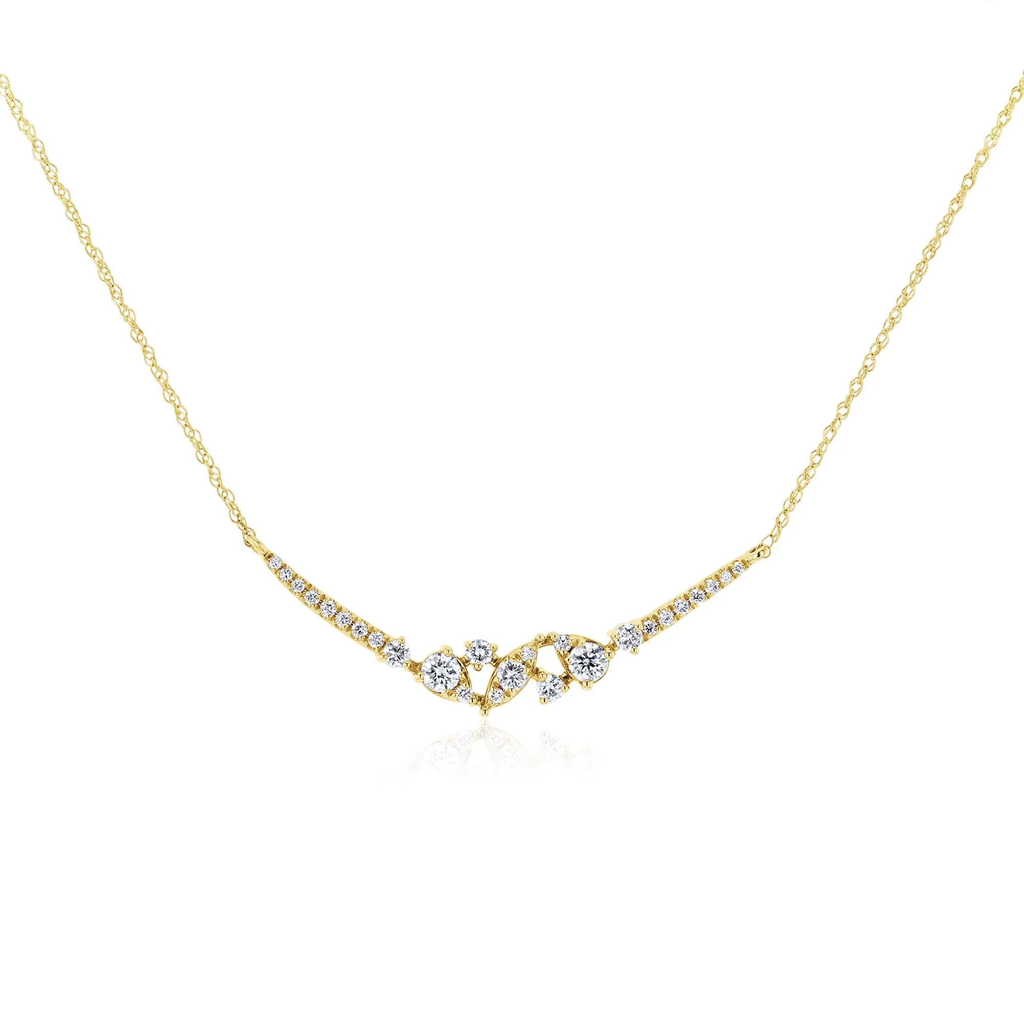 Orion Lab Diamond Boomerang Necklace