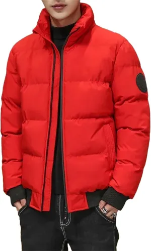 Parkas Jackets Cotton-padded Outwear Puffer Jacket Men Warm Coats Thick Casual Winter Streetwear Top