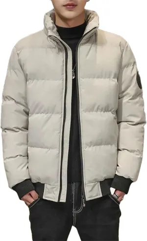 Parkas Jackets Cotton-padded Outwear Puffer Jacket Men Warm Coats Thick Casual Winter Streetwear Top