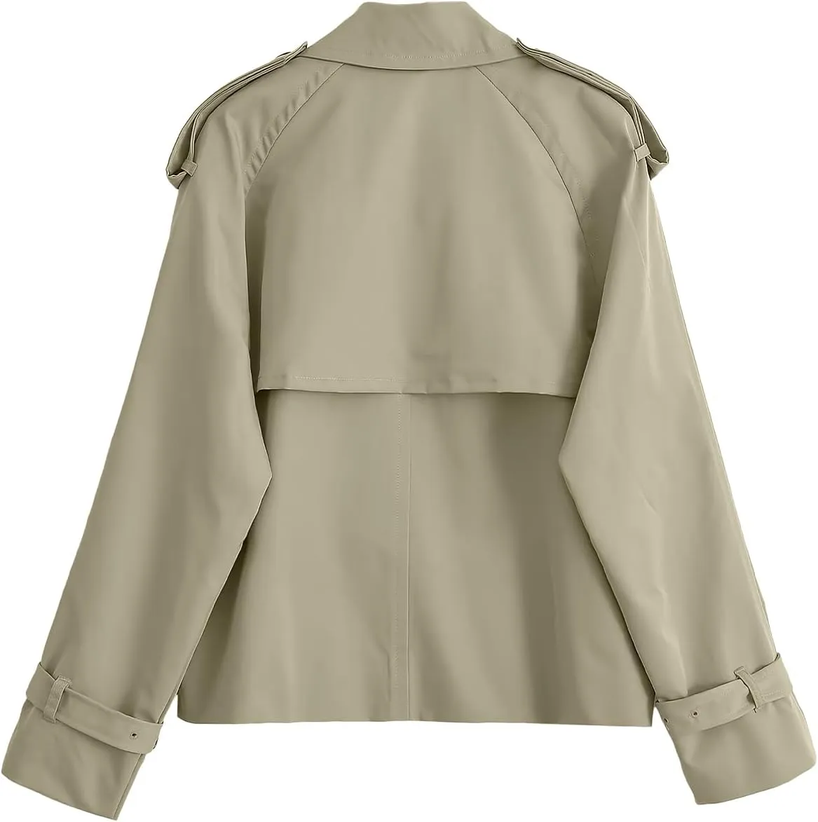 PEHMEA Women's Crop Double Breasted Trench Coat with Pockets, 2025 Spring Casual Trendy Work Office Travel Short Jackets