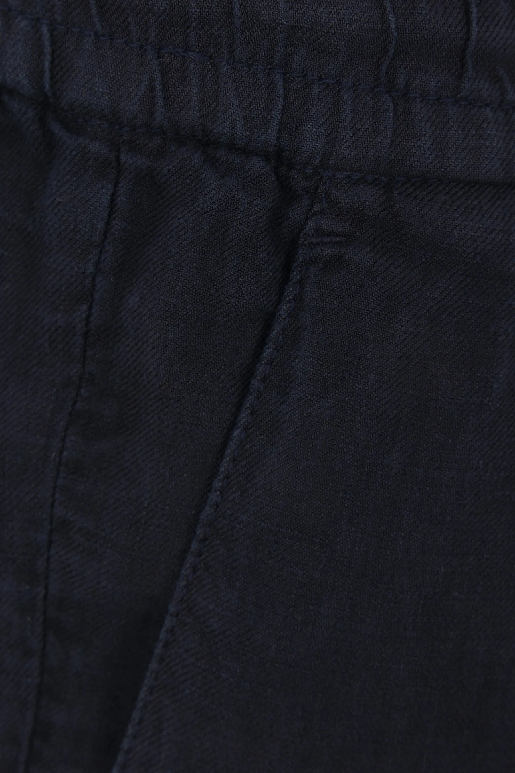 Pleated Gabardine Linen Shorts