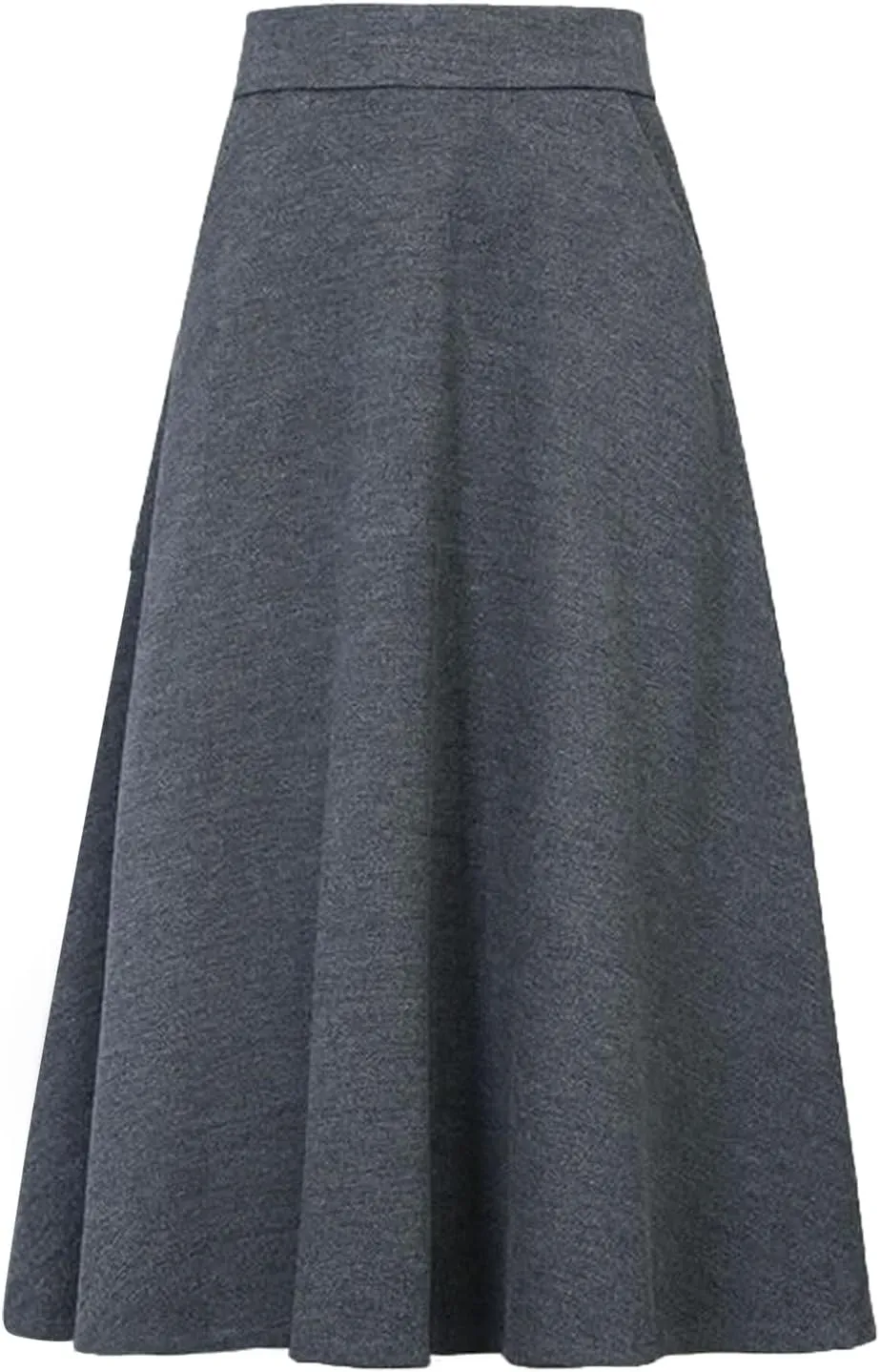Pleated Skirt Womens Winter Vintage High Elastic Waist A Line Pleated Wool Midi Skirt Lady Skirt Short Skirt Glitter