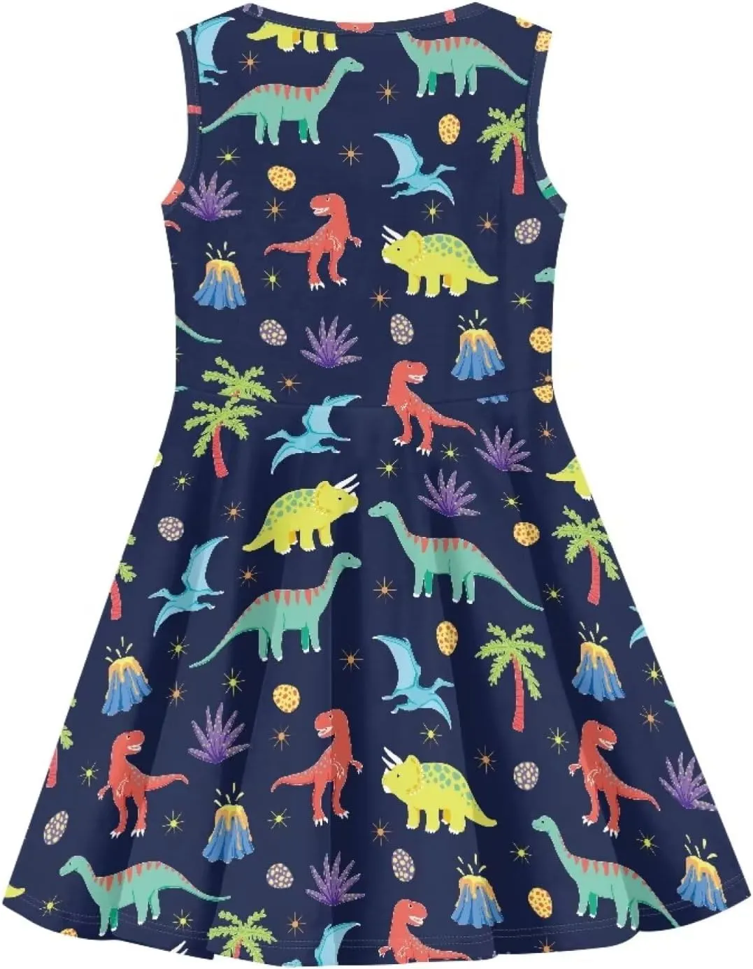 POLERO Mushroom Dress for Girls Summer Casual Party A-Line Midi Tank Dress Sleeveless Sundress for Kids 3-16 Years