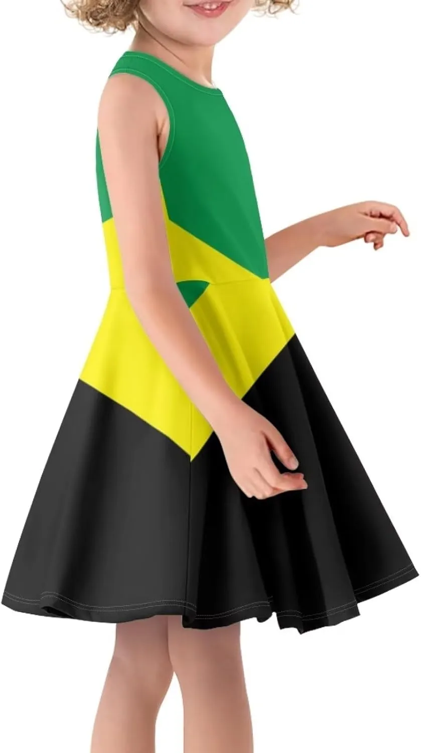 POLERO Mushroom Dress for Girls Summer Casual Party A-Line Midi Tank Dress Sleeveless Sundress for Kids 3-16 Years