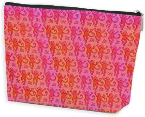 Preppy Stuff Makeup Bag Preppy Monkey Gifts Lined Cosmetic Bag Preppy Girl Stuff Preppy Gifts for Women Girls Monkey Lovers Daughter Best Friends Sisters Graduation Birthday Gifts Travel Toiletry Bag