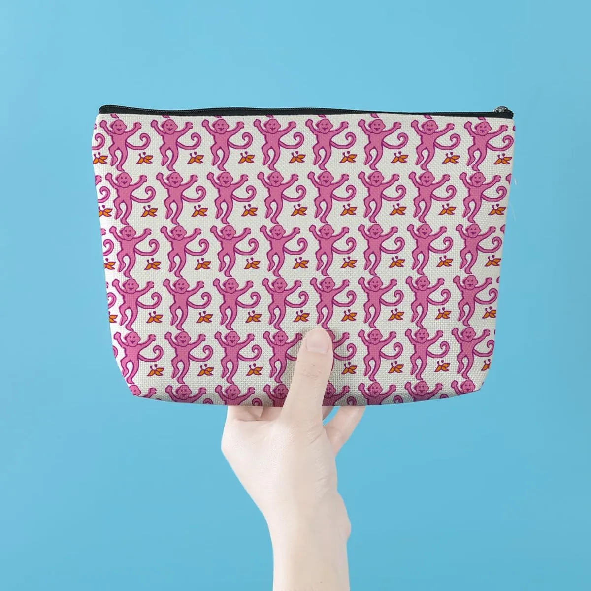 Preppy Stuff Makeup Bag Preppy Monkey Gifts Lined Cosmetic Bag Preppy Girl Stuff Preppy Gifts for Women Girls Monkey Lovers Daughter Best Friends Wife Graduation Birthday Gifts Travel Toiletry Bag