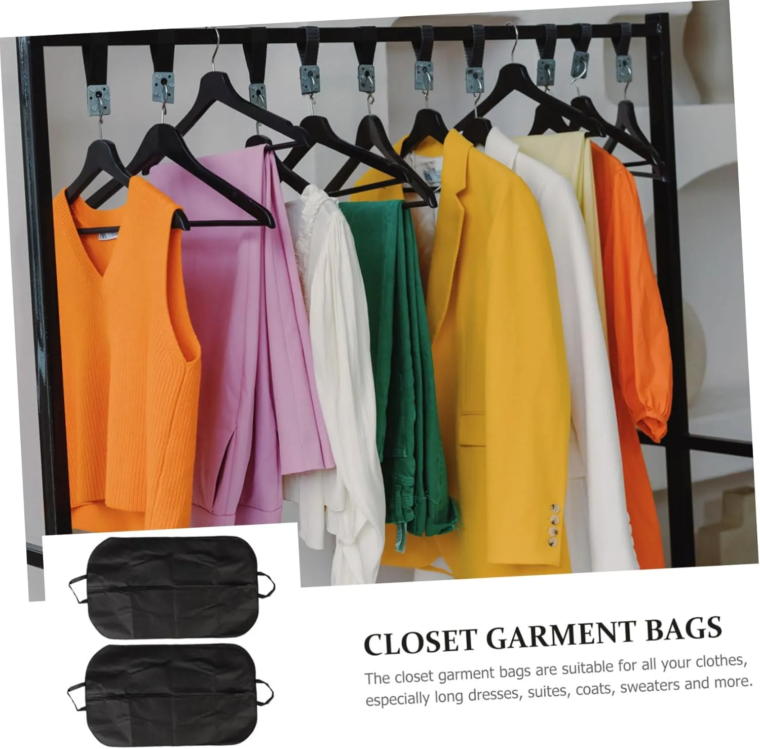 PRETYZOOM Garment Bag for Travel Cover Protector Large Capacity Hanging Garment Bag Dress for Travel Business Folding Random