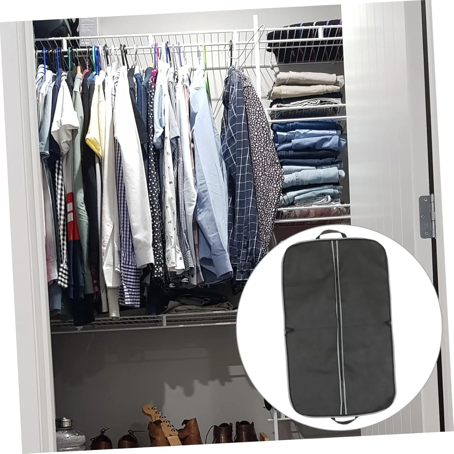 PRETYZOOM Garment Bag for Travel Cover Protector Large Capacity Hanging Garment Bag Dress for Travel Business Folding Random
