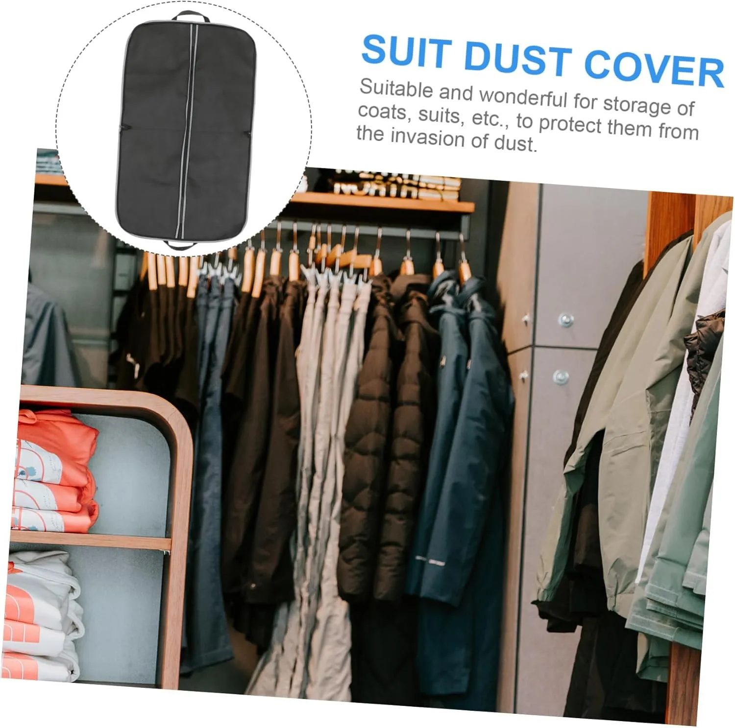 PRETYZOOM Garment Bag for Travel Cover Protector Large Capacity Hanging Garment Bag Dress for Travel Business Folding Random