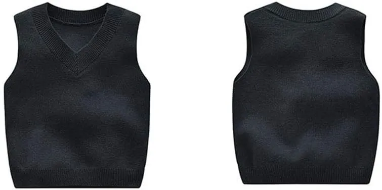 PTPUKE Baby Boys Girls V Neck Comfort Knitted Sleeveless Pullover Sweater Vest