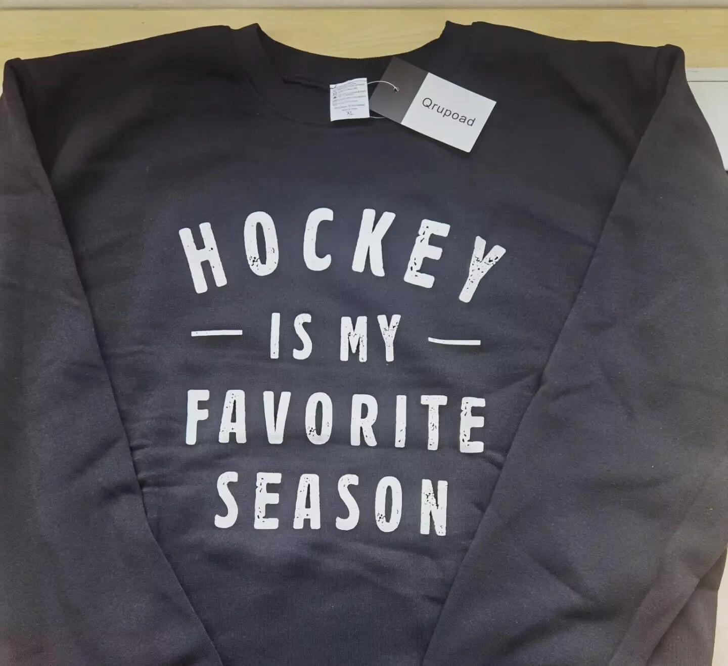 Qrupoad Women Hockey Is My Favorite Season Sweatshirt Hoodie Oversized Cozy Pockets Pullover