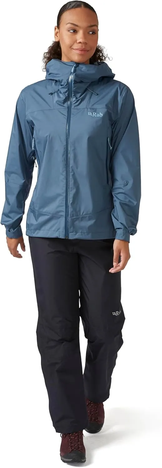 Rab Women's Downpour Plus 2.0 Waterproof Breathable Jacket for Hiking & Climbing