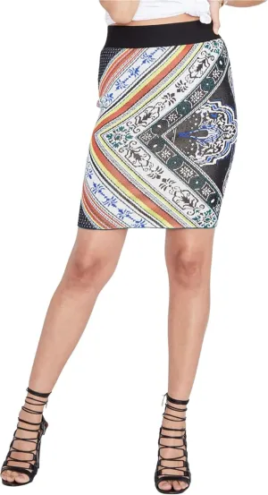 Rachel Roy Womens Jacquard Printed Pencil Skirt, Multicoloured, Small