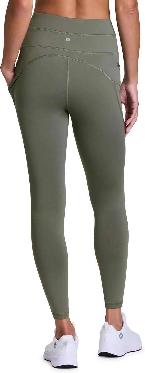 RBX Fleece-Lined Leggings for Women Yoga Pants with Pockets Gym Pants for Cold Weather Full-Length Leggings for Running Yoga