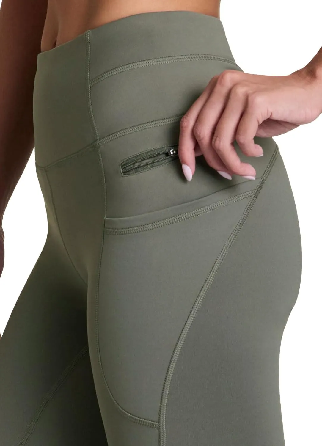 RBX Fleece-Lined Leggings for Women Yoga Pants with Pockets Gym Pants for Cold Weather Full-Length Leggings for Running Yoga