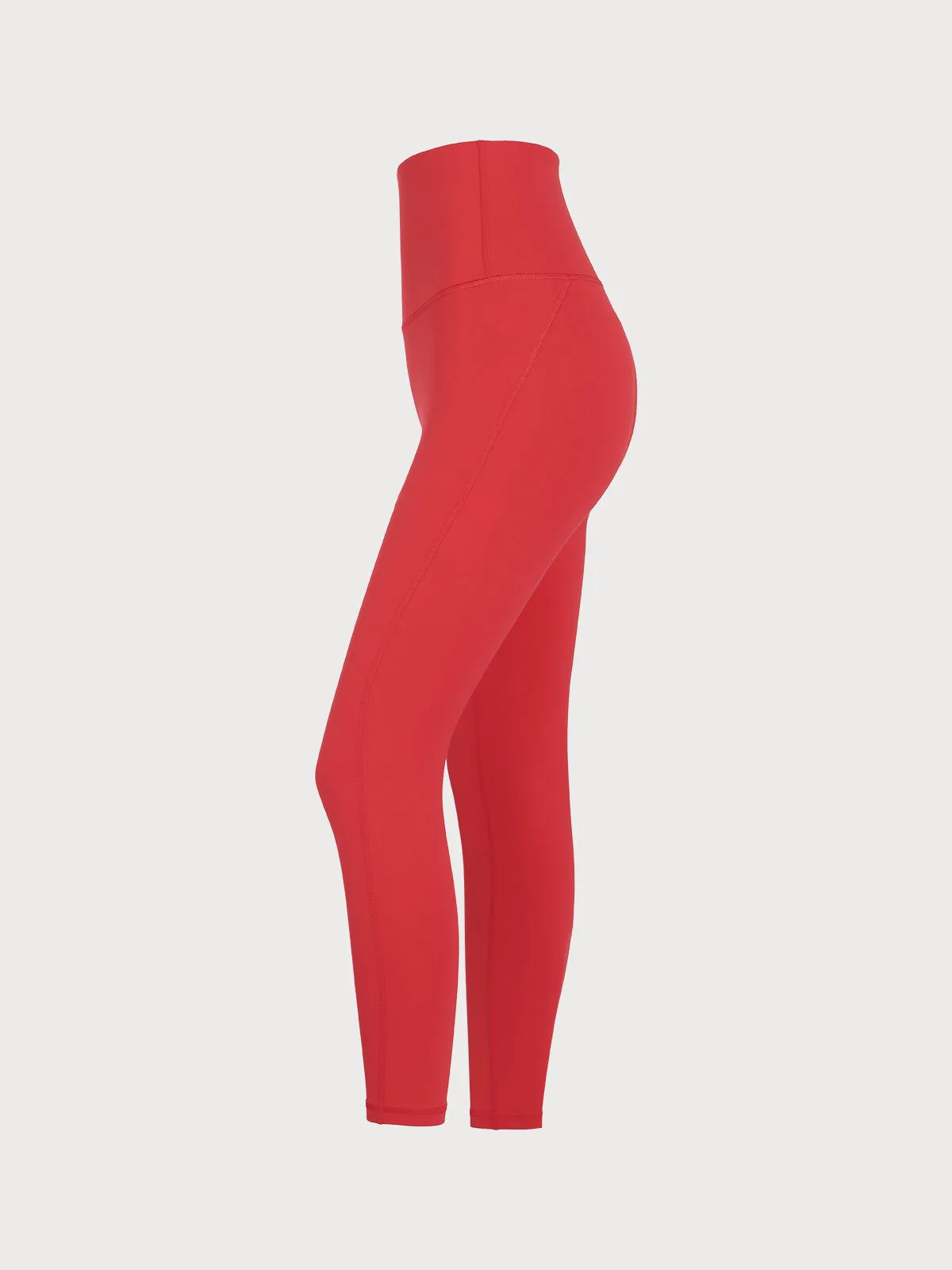 Red Natural Waisted Leggings 24”