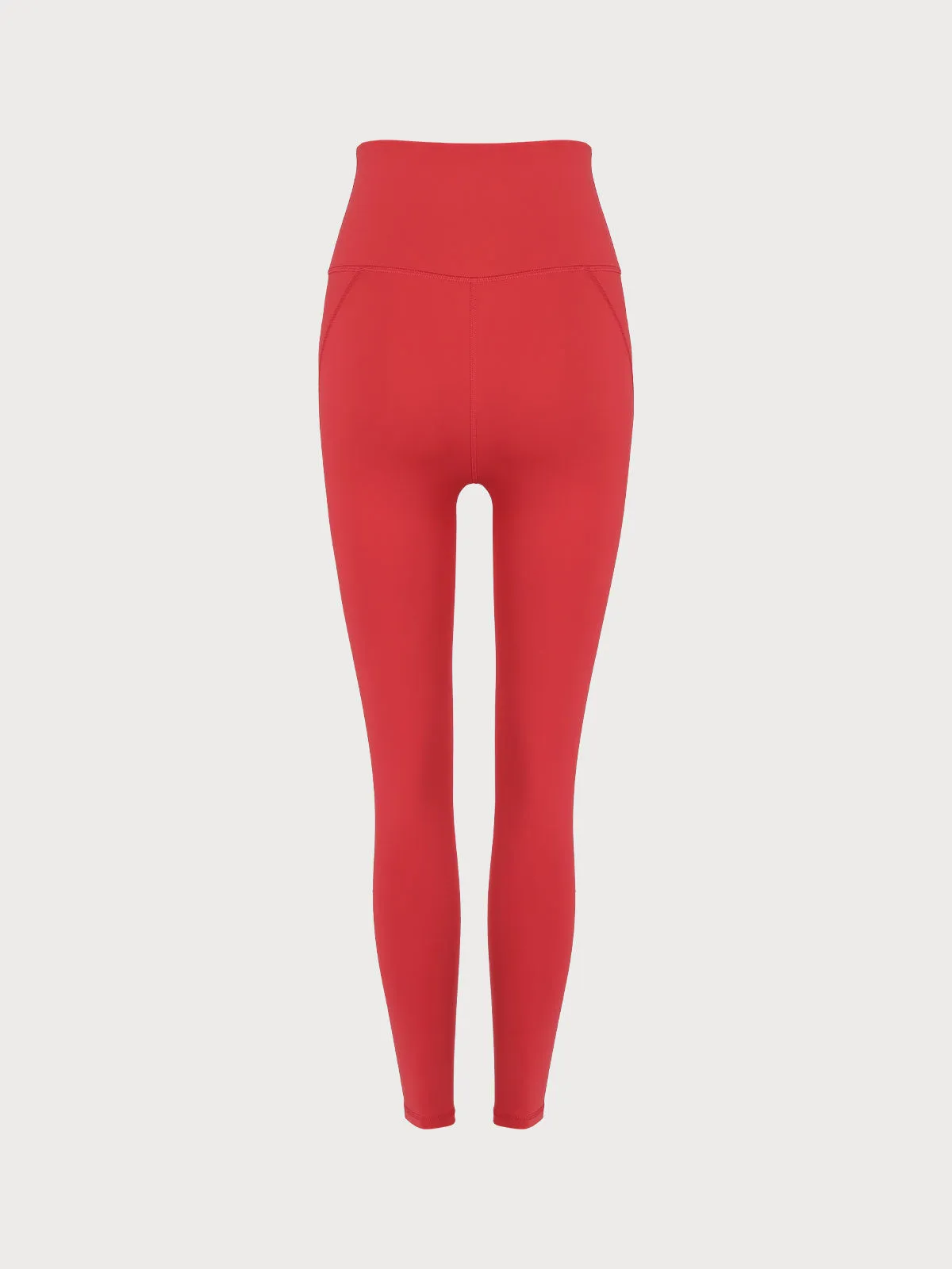 Red Natural Waisted Leggings 24”