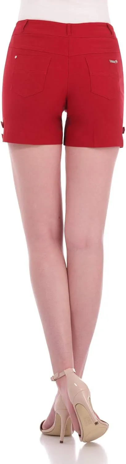Rekucci Women's Ease into Comfort Stretchable Pull-On 5 inch Slimming Tab Short