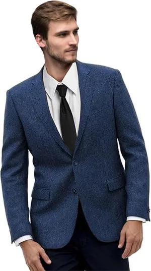 Retro Mens Suit Blazer Tweed Herringbone Suit Jackets Slim Fit Sport Coats Prom Business Casual Tux Wedding Blazers