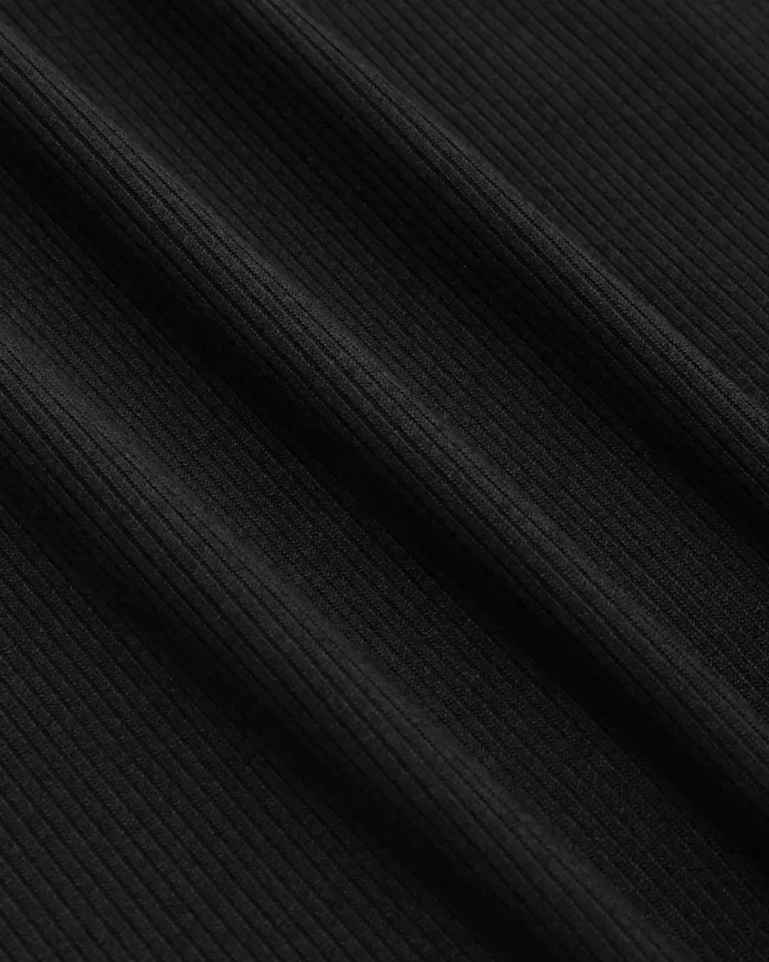Rib Knit Square Neck Bodysuit in Black