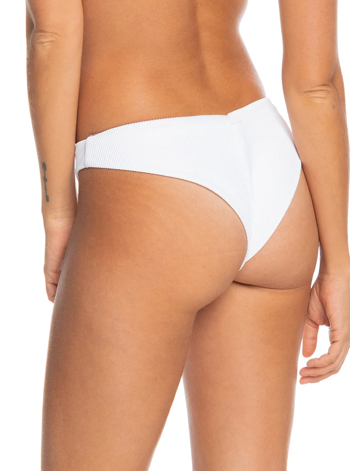 Roxy Love Cheeky Bikini Bottoms - Bright White