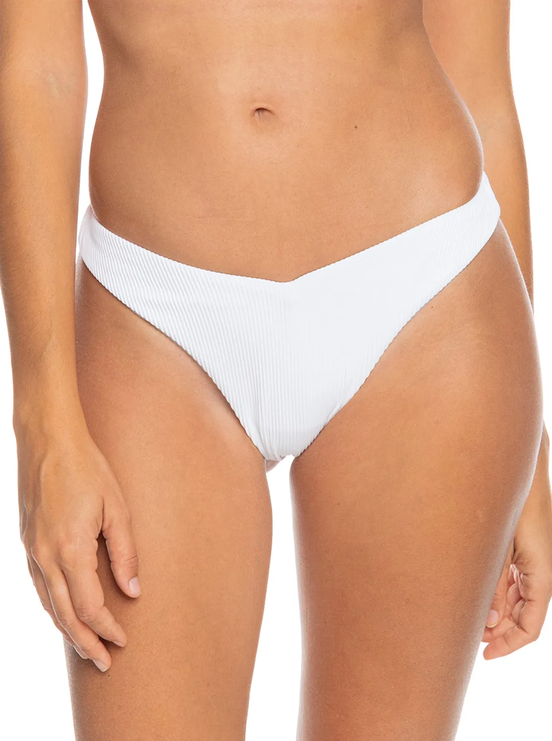 Roxy Love Cheeky Bikini Bottoms - Bright White
