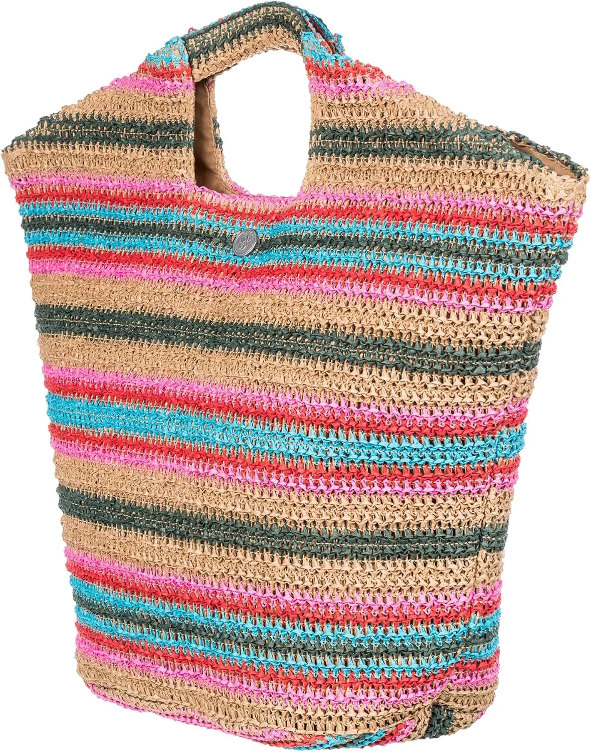 Roxy Women's Beach Tote Bag | Travel | Vacation | Straw | Lightweight | Breathable