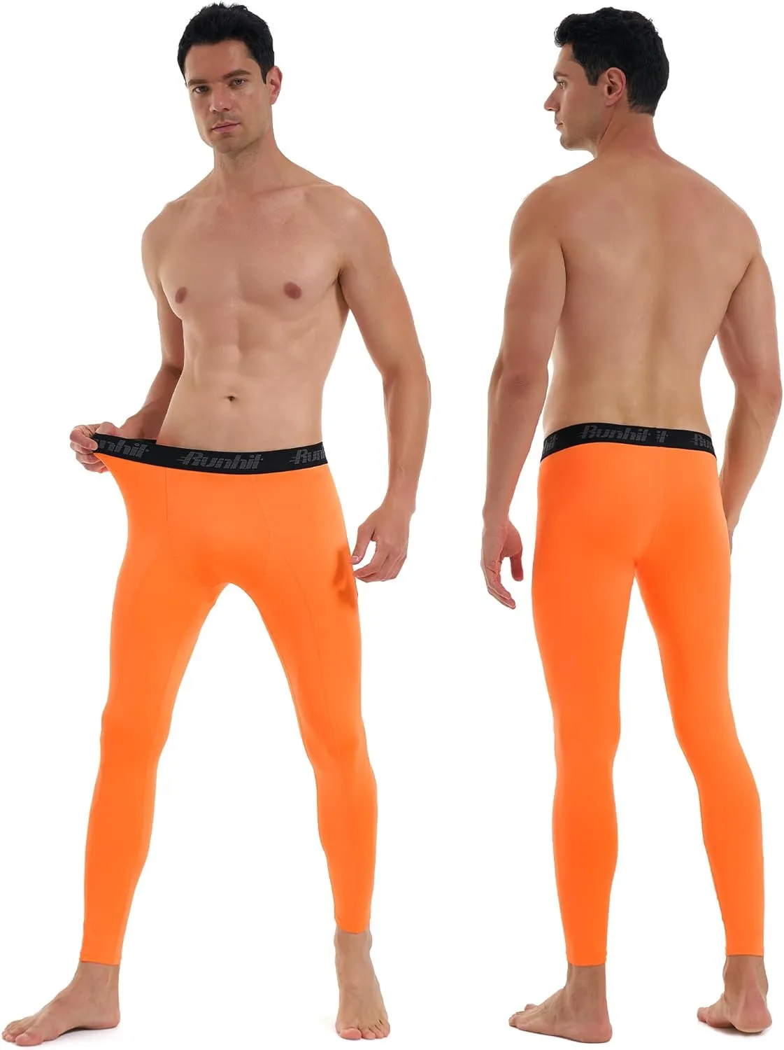Runhit Mens Compression Pants Running Tights Workout Leggings Athletic Base Layer Pants for Sports Yoga Basketball