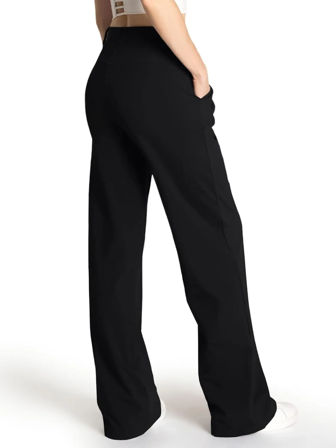 Safort Wide Leg Pants Women Dress Pants 28"/31"/34" Business Casual Trousers Work Office Loose Slacks Belt Loops Pockets