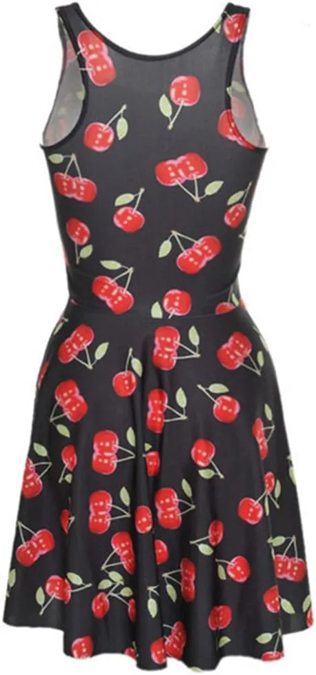 Sister Amy Women's Printed Elastic Sleeveless Breathable Camisole Skater Dress