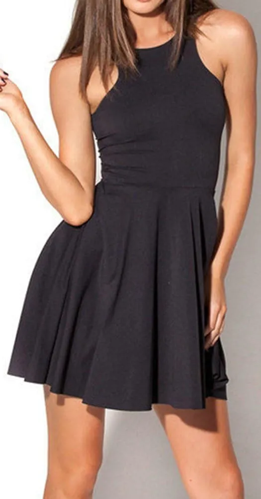 Sister Amy Women's Printed Elastic Sleeveless Breathable Camisole Skater Dress