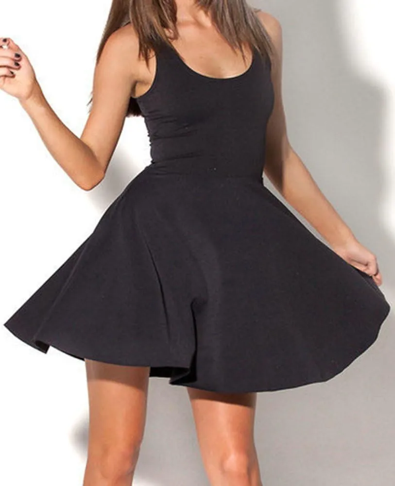 Sister Amy Women's Printed Elastic Sleeveless Breathable Camisole Skater Dress