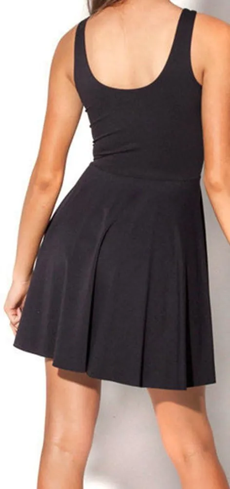 Sister Amy Women's Printed Elastic Sleeveless Breathable Camisole Skater Dress