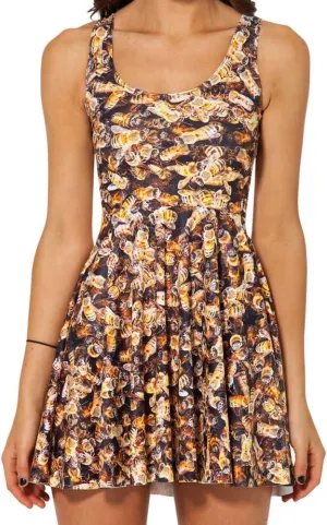 Sister Amy Women's Printed Elastic Sleeveless Breathable Camisole Skater Dress